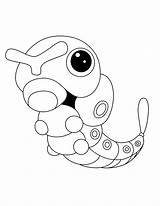 Caterpie Coloring Page sketch template