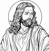 Lord Jesus Christ Coloring Page Image 44023461 Vector Art At Vecteezy sketch template
