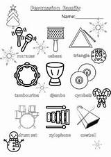 Percussion Family Coloring Page Pages sketch template