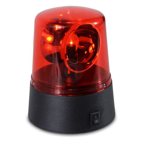 Ibiza Red Police Siren Light Rotating Spinning Reflector Lamp Battery Operated | eBay