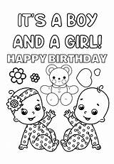 Twin Baby Coloring Pages sketch template
