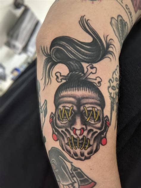 LiL Shrunken Head by Craig Chaney at Iron Dagger Tattoo in Addison, TX ...