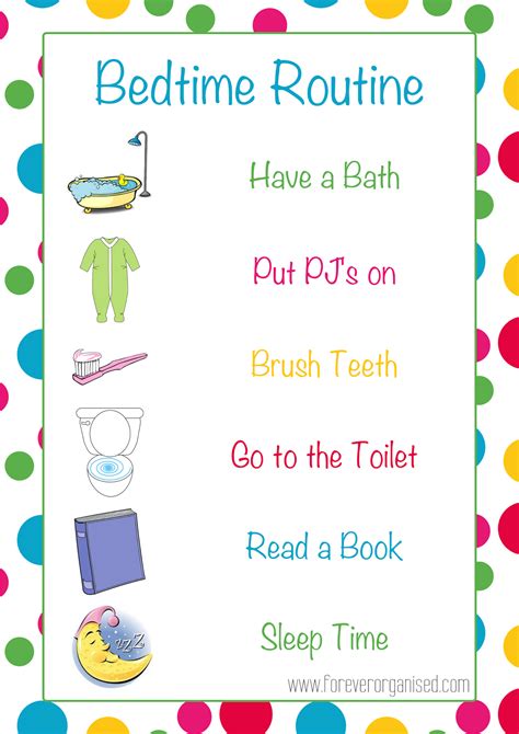 Forever Organised: Morning and Bedtime Routines for Kids | Bedtime routine, Chores for kids ...