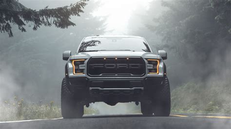 Ford F 150 Raptor Pickup Vehicle With Fog And Trees Background 4K HD Ford Raptor Wallpapers | HD ...