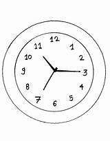 Wall Clock Coloring Page sketch template