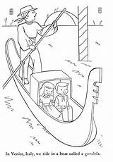 Gondolas In Venice Italy Coloring Page Sketch sketch template