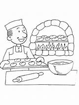 √ Baker Coloring Page / Chef Birthday Party Favor  sketch template