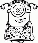 Girl Minion Coloring Page  Wecoloringpage Coloring Home sketch template