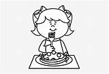 Boy Eat Coloring Page Clip Art sketch template