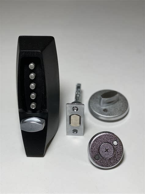 Simplex 7108 Auxiliary Pushbutton Lock w/ Thumbturn 1 in. Tubular ...