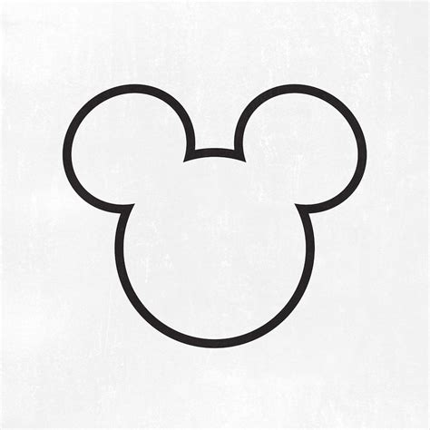 Mickey Head Outline svg Mickey svg dxf png instant | Etsy