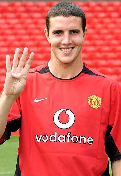 A portrait of John O'Shea during the Manchester United official photocall at Old Trafford on ...