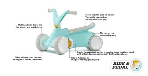 Berg Go2 Mint 2 In 1 Push And Pedal Toddlers Go Kart - Outside Play