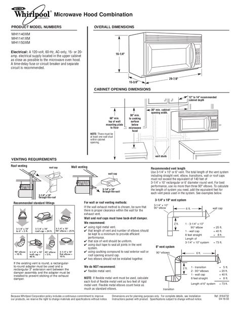 Whirlpool Microwave Template