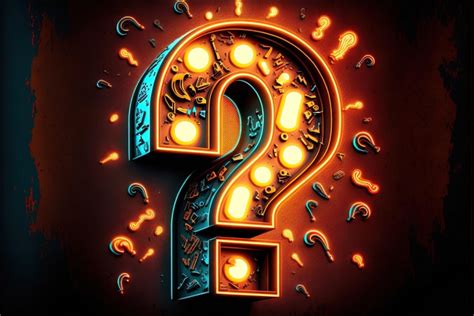 Retro Neon Question Mark - Hyper-Detailed Art Nouveau Style - AI Image #5715 - AixStock - Free ...