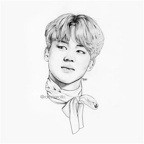 Park Jimin Pencil Drawing