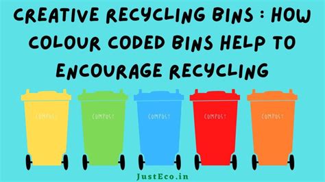 Creative Recycling Bins : How Colour Coded Bins Help to Encourage Recycling
