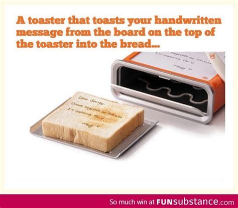 Toaster with handwritten messages - FunSubstance