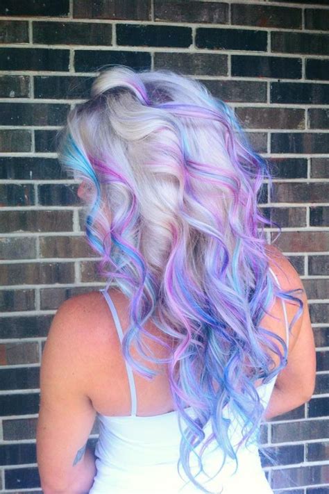 Platinum ombré with pink, purple, blue Paul Mitchell ink works | Rachel ...