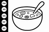 Outline Bowl of Soup SVG Coloring Page Graphic By MYDIGITALART13  sketch template