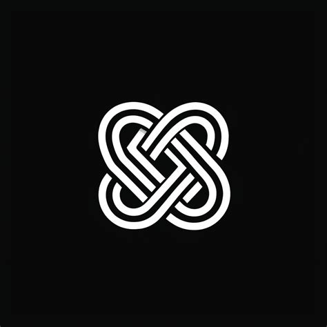 Black White Minimalist Geometric Looping Logo - Playground