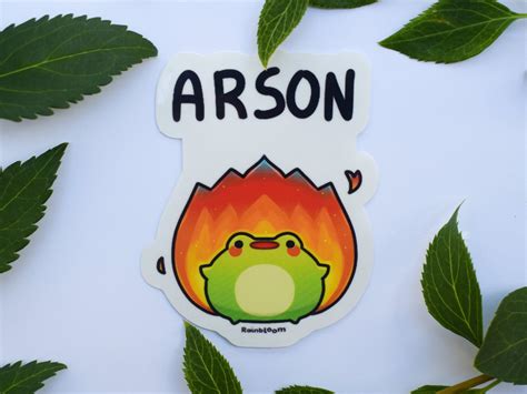 Clear Arson Frog Sticker - Etsy Canada