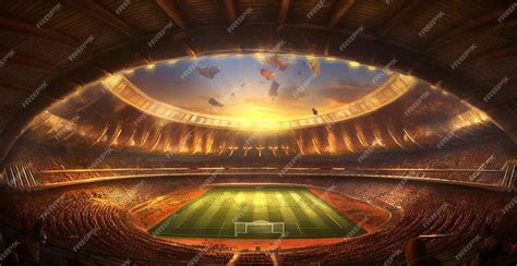 Premium Photo | Large sport football stadium large stadium bowl ai ...