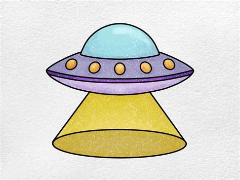 How To Draw A Cute Ufo Step By Step Easy Drawing Guid - vrogue.co