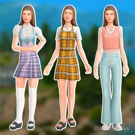 Sims 4 Mods Clothes, Sims 4 Clothing, Sims 4 Cas, Sims Cc, Preppy ...