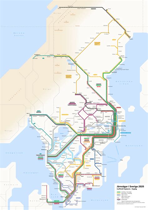 Trains in Sweden 2020 – lars' transport maps