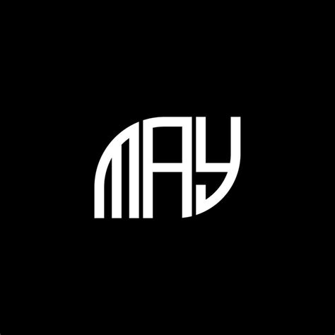 MAY letter logo design on black background. MAY creative initials letter logo concept. MAY ...