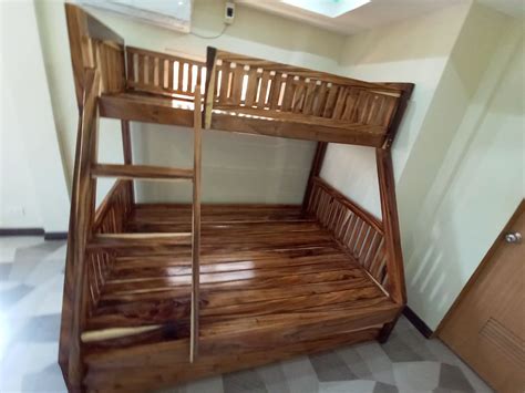 Double deck wood / Solid wood double deck HOUSE OF FURNITURE | Lazada PH