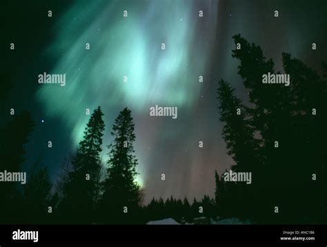 Aurora Borealis Northern Lights Kuusamo Finland March Stock Photo - Alamy