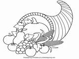 Cornucopia Coloring Template Pages sketch template