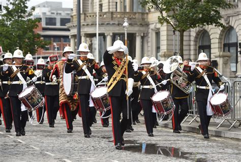 Thousands turn out for Cunard Building's 100th birthday party | Royal marines, Cunard, Queen ...