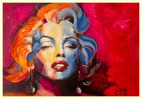 Marylin Monroe Acrylic Paint 32x45 inches for SALE by LeeArtStudio ...