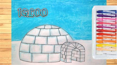 Igloo Drawing, Simple House Drawing, Igloo House, Drawing For Kids, Rubiks Cube, Easy Drawings ...