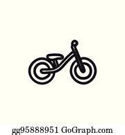 300 Child Bike Sketch Icon Clip Art | Royalty Free - GoGraph