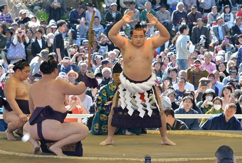 Ceremonial Sumo wrestling tournament in Japan