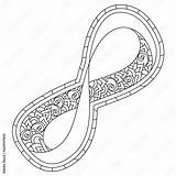 Coloring Book For Adults The infinity Symbol Mobius Strip  sketch template