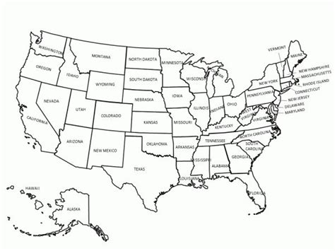 Blank Template Of The United States (1) | PROFESSIONAL TEMPLATES | Maps for kids, World map ...