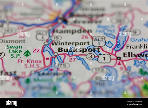 Map fo bucksport hi-res stock photography and images - Alamy