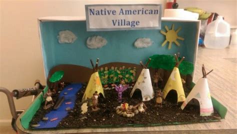 Native american diorama | Native american projects, School projects, Native american crafts