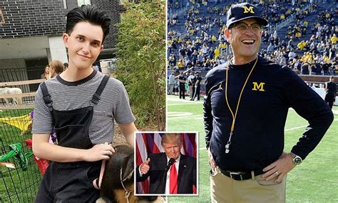 Michigan football coach Jim Harbaugh's son came out as gay | Daily Mail ...