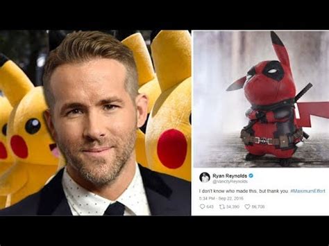 Did Ryan Reynolds Hint At His Pikachu Role Last Year? - YouTube