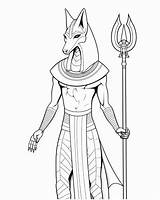 Anubis Egyptian Gods Colouring Dragoart Sketch Coloring Page sketch template