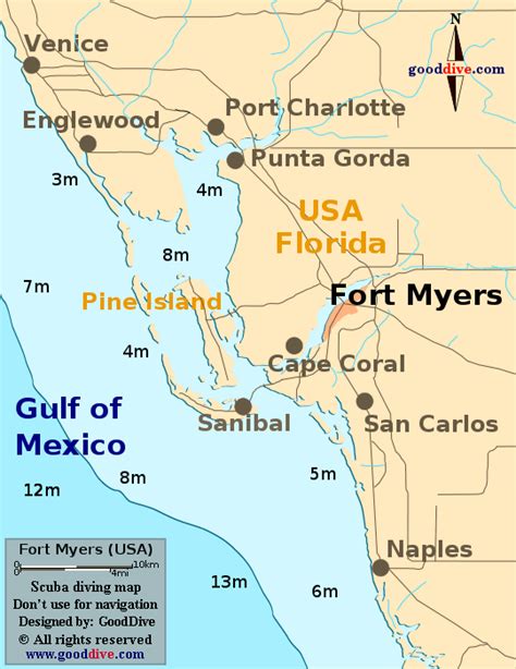 Fort Myers Map - GoodDive.com