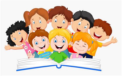 Kids Reading Clipart - Children Clipart Png, Transparent Png - kindpng