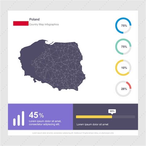 Premium Vector | Poland map & flag infographics template