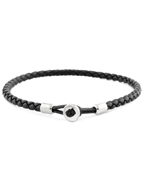 Black Leather Bracelet Minimalista - Shop online | Scottsberry